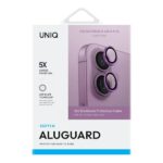 UNIQ Optix Aluminium Camera Lens Protector iPhone 16 6.1" /16 Plus 6.7" grape pink szkło na obiektyw - imagine 2