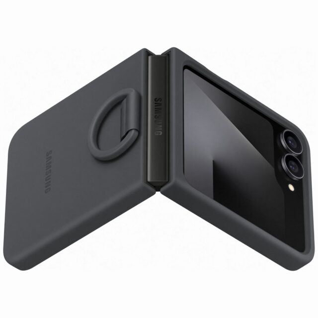 Case Samsung Silicone Case for Galaxy Z Flip7 FE / Z Flip6 black - imagine 4