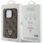 Guess GUHCP15LP4TDPW iPhone 15 Pro 6.1" brown hardcase Leather 4G Triangle Strass - imagine 7