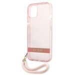 Guess GUHCP13MHTSGSP iPhone 13 / 14 / 15 6,1" pink hardcase Translucent Stap - imagine 6
