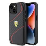 Ferrari FEHCP15SPTWK iPhone 15 / 14 / 13 6.1"  black hardcase Twist Metal Logo