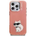 Case Karl Lagerfeld IML Aquarelle        Choupette & Logo for iPhone 16 Pro Max pink - imagine 3