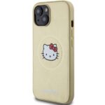 Hello Kitty HKHMP15SPGHCKD iPhone 15 /14 / 13 6.1" gold hardcase Leather Kitty Head MagSafe - imagine 2