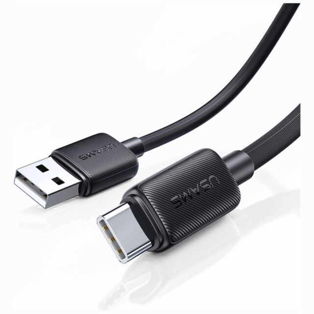 Cable USAMS KY Series US-SJ698 3A USB-C to USB-A 3m white - imagine 3