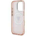 Case Guess IML Metal Glitter 4G Circle Triangle MagSafe for iPhone 16 Pro pink - imagine 7