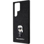 Karl Lagerfeld KLHCS24LGKNPSK S24 Ultra S928 black hardcase Fixed Glitter Ikonik Logo Metal Pi - imagine 6