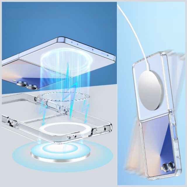 Case Beline Clear MagSafe for Samsung Galaxy Z Flip7 transparent - imagine 5