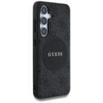 Case Guess 4G Round Patch Classic Logo MagSafe to Samsung Galaxy S25 black - imagine 4