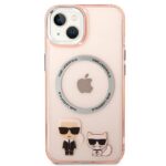 Karl Lagerfeld KLHMP14SHKCP iPhone 14/ 15 / 13 6,1" hardcase pink Karl & Choupette Aluminium - imagine 3
