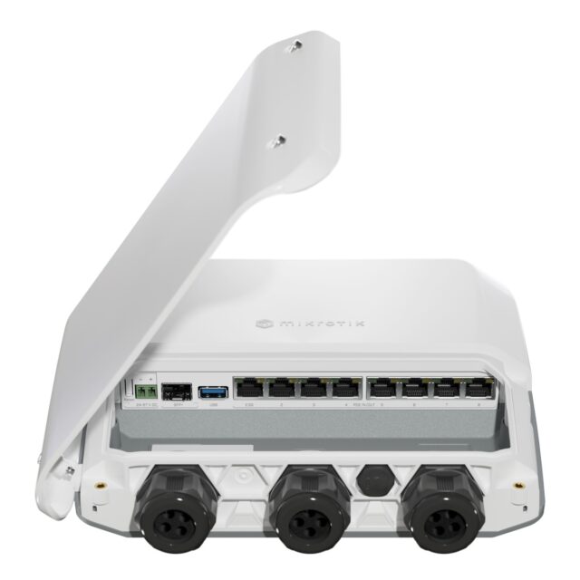 MikroTik RB5009UPr+S+OUT | Router | 7x RJ45 1000Mb/s PoE, 1x RJ45 2.5Gb/s PoE, 1x SFP+, 1x USB 3.0, IP66 - imagine 5