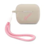 Guess GUACAPLSVSGP AirPods Pro cover grey pink Silicone Vintage