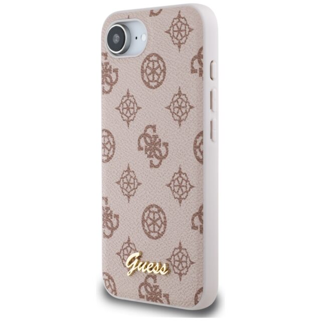 Case Guess Peony Script Logo MagSafe for iPhone 16e brown - imagine 2