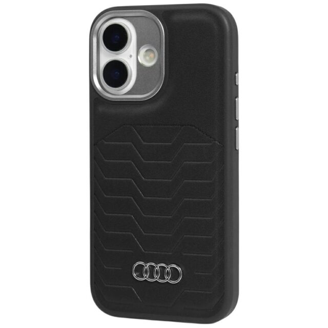 Case Audi GT Synthetic Leather MagSafe for iPhone 17 black - imagine 3
