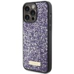 Guess GUHCP15LPFGSBSP iPhone 15 Pro 6.1" purple hardcase Rhinestone Metal Logo - imagine 2