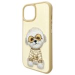 Nimmy case iPhone 15 6.1" khaki Glasses Cool Dog - imagine 6