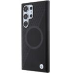 Case BMW BMHMS24L23RTPK S24 Ultra S928 black hardcase Signature Leather Half Textured & Circle MagSa - imagine 2