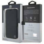 Mercedes MEBKP16L23RBGVK iPhone 16 Pro 6.3" black bookcase Leather Wood Imitation - imagine 8