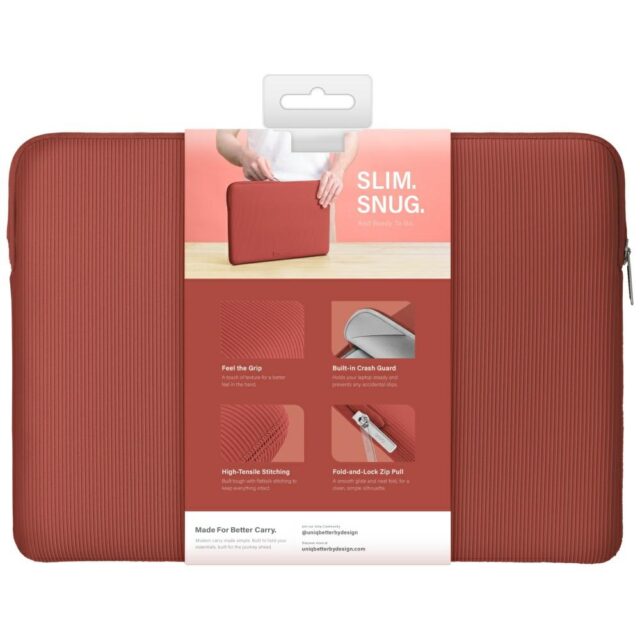 Laptop Sleeve UNIQ Cyprus Ridge Edition 14" waterproof neoprene red - imagine 7
