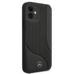 Mercedes MEHCP12SCDOBK iPhone 12 mini 5,4" black hardcase Leather Perforated Area - imagine 4