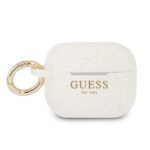 Guess GUAPSGGEH AirPods Pro cover white Silicone Glitter