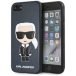 Karl Lagerfeld KLHCI8IKPUBL iPhone 7/8SE 2020 / SE 2022 hardcase blue Iconic Karl Embossed