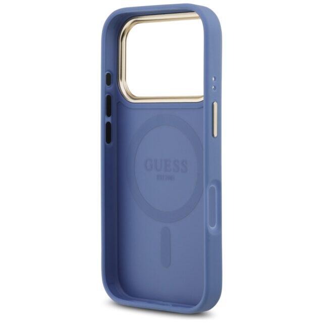 Case Guess 4G Strass Logo MagSafe for iPhone 17 Pro blue - imagine 7