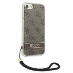 Guess GUOHCI8H4STW iPhone SE 2022 / SE2020 / 7/ 8 brown hardcase 4G Print Strap - imagine 4
