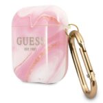 Guess GUA2UNMP AirPods cover pink Marble Collection - imagine 2