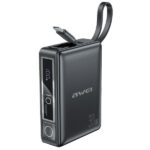 AWEI PowerBank with built-in cableP87K 10000mAh black 30W
