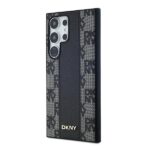 DKNY DKHMS24LPCPVSLK S24 Ultra S928 black hardcase Leather Checkered Mono Pattern MagSafe - imagine 2