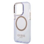 Guess GUHMP14XHTCMU iPhone 14 Pro Max6,7" purple hard case Gold Outline Translucent MagSaf - imagine 6