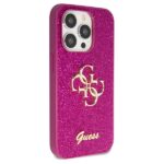 Guess GUHCP15LHG4SGU iPhone 15 Pro 6.1" purple hardcase Glitter Script Big 4G - imagine 4