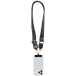 Universal lanyard Guess CBDY 4G Tether Patch Strass Metal Logo black - imagine 4