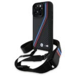BMW BMHCP16X23PSVTK iPhone 16 Pro Max 6.9" black hardcase M Edition Carbon Tricolor Lines