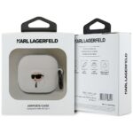 Case Karl Lagerfeld 3D Silicone NFT for AirPods 4 white - imagine 3