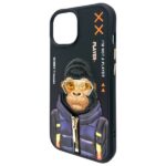 Nimmy case iPhone 15 6.1" black Cool&Cute 2.0 Monkey - imagine 7