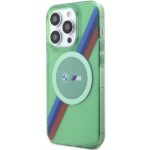 BMW BMHMP15LHDTN iPhone 15 Pro 6.1" green hardcase M Tricolor Stripes MagSafe - imagine 2