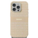DKNY DKHMP16XHRHSEP iPhone 16 Pro Max 6.9" pink hardcase Repeat Texture Pattern With Stripe - imagine 3