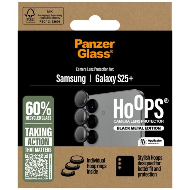 PanzerGlass Hoops Lens Protector for Samsung Galaxy S25+ Black - imagine 4