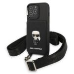 Karl Lagerfeld KLHCP13XSAIPCK iPhone 13 Pro Max 6,7" hardcase black Saffiano Metal Ikonik