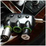 AWEI C-353 car cigarette lighter socket splitter 12V + 2 USB, black/black splitter - imagine 3