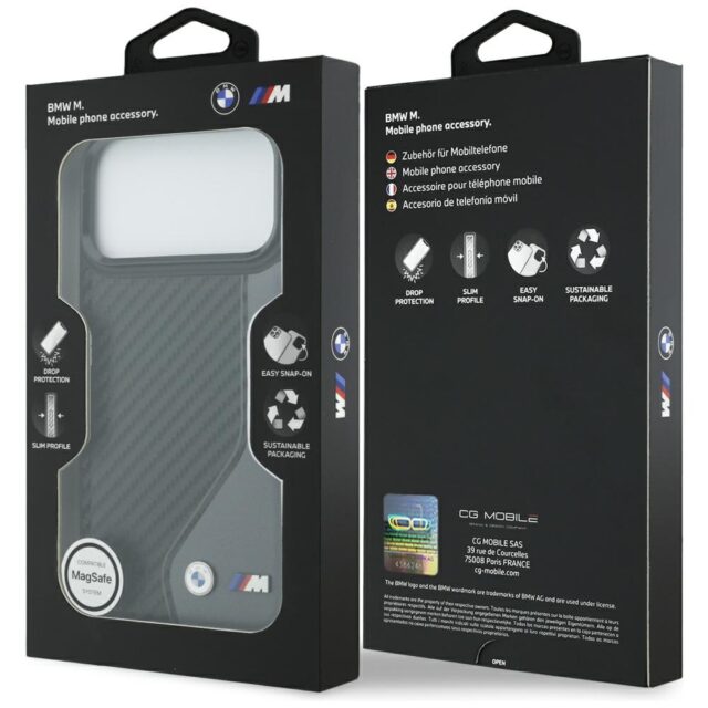 Case BMW M Carbon Logo MagSafe for iPhone 17 Pro Max anthracite - imagine 8