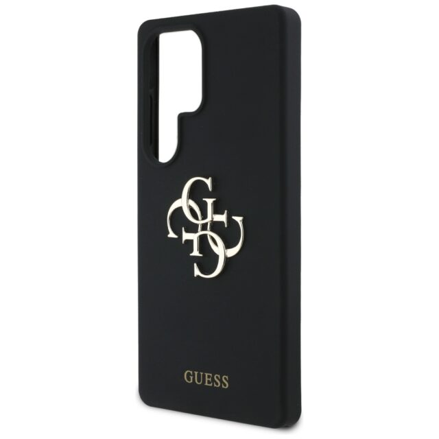 Case Guess Silicone Big 4G Logo Bottom Script Samsung Galaxy S25 Ultra black - imagine 6