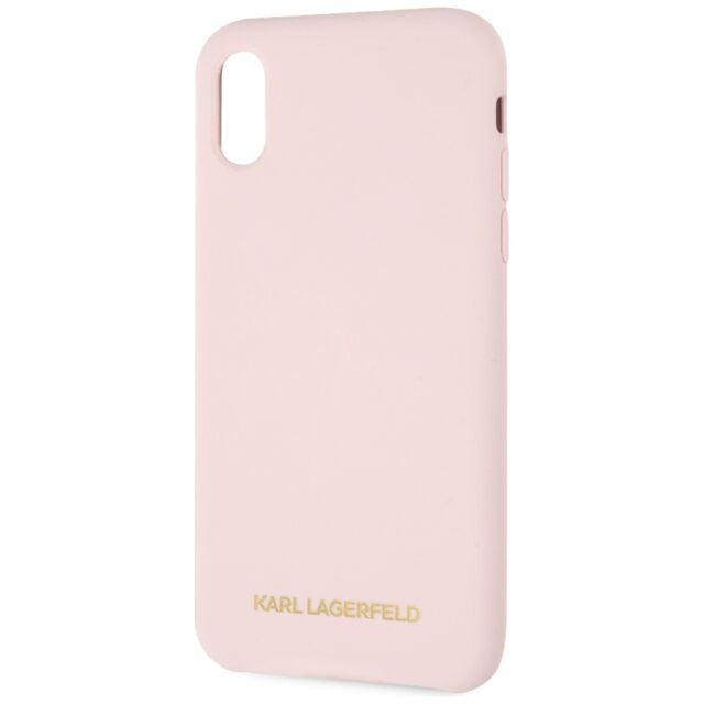 Karl Lagerfeld KLHCPXSLLPG iPhone X/Xs hardcase light pink Silicone - imagine 3