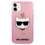 Karl Lagerfeld KLHCN61CHTUGLP iPhone 11 6,1" / Xr pink hardcase Glitter Choupette - imagine 3