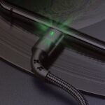 USAMS Braided U26 microUSB Cable 1m (1pc for set) 2A Fast Charging black SJ312MC01 (US-SJ312) - imagine 3