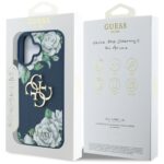 Case Guess Grained Roses Big 4G logo for iPhone 16 blue - imagine 8