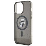 Karl Lagerfeld KLHMP15XHGKCNOK iPhone 15 Pro Max 6.7" black hardcase Karl&Choupette Glitter Ma - imagine 6