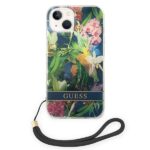 Guess GUOHCP14SHFLSB iPhone 14 / 15 / 13 6.1" blue hardcase Flower Strap - imagine 2