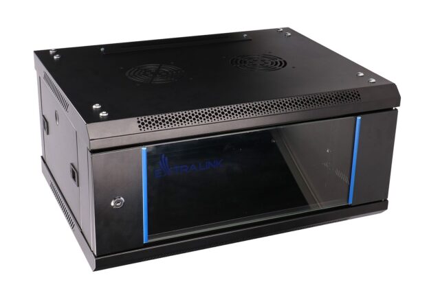 Extralink 4U 600x450 Black | Rackmount cabinet | wall mounted - imagine 10
